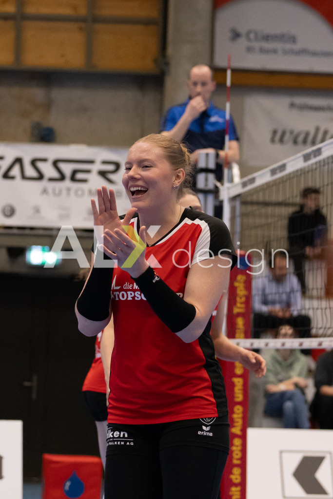 Volleyball I Frauen I Saison 2025-2026 I Volleyball NLA | Women I 1/4 Finals I VC Kanti Schaffhausen - BIWI Volleyball Franches-Montagnes I 21.02.2026 | 9 Jordan Lockwood (USA) (VC Kanti Schaffhausen) – Diagonal - Realisiert mit Pictrs.com