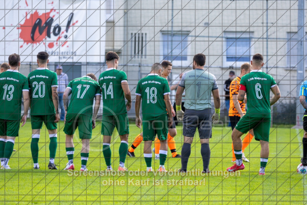 20250824_145956_0082 | #,KSG Eislingen (grün) vs. SGM Jebenhausen-Bezgenriet (orange), Fussball, Kreisliga A3 - Bezirk Neckar/Fils, 01. Spieltag, Saison 2025/2026, Rasensportplatz, Albstraße 69, 73054 Eislingen, 24.08.2025 - 15:00 Uhr,Foto: PhotoPeet-Sportfotografie/Peter Harich