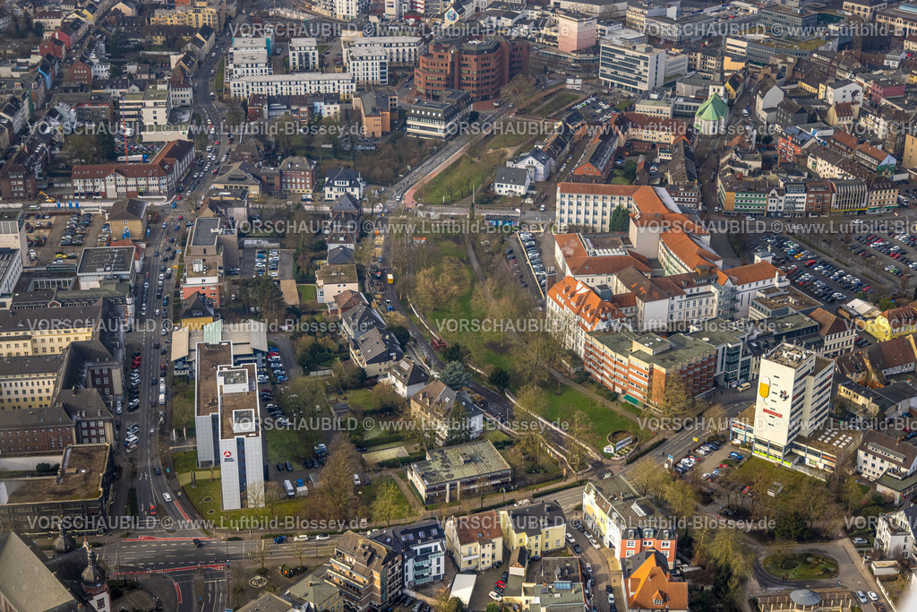 Hamm250201433Mitte | Luftbild, Johanniter-Kliniken Hamm Allgemeinkrankenhaus und Südring Parkanlage, Agentur für Arbeit Gebäude, Mitte, Hamm, Ruhrgebiet, Nordrhein-Westfalen, Deutschland