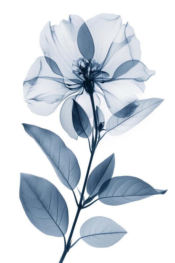 2403021 - Floral | Florales Motiv im Stil einer Röntgenfotografie.