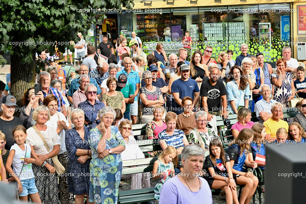 Empfang Heiko Gigler in Gmünd | Besucher Empfang Heiko Gigler, Empfang Heiko Gigler in Gmünd, Empfang Heiko Gigler in Gmünd am 14.08.2024 in Gmünd (Hauptplatz Gmünd), Austria, (Photo by Bernd Stefan)