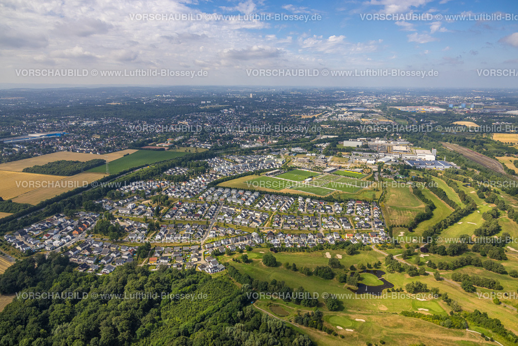 Dortmund220704006 | Luftbild, BVB Trainingszentrum, Adi-Preißler-Allee, Hohenbuschei Wohngebiet, Dortmund, Nordrhein-Westfalen, Deutschland