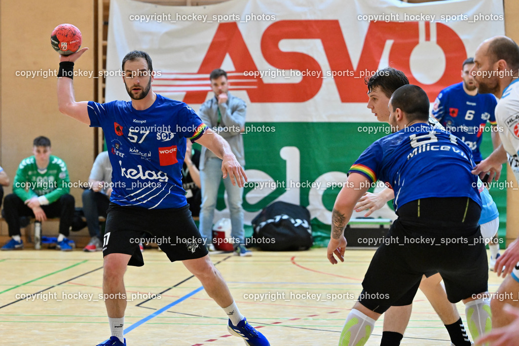 SC Ferlach vs. HSG Bärnbach/Köflach 30.3.2024 | #57 LEBAN Patrik SC Ferlach, SC Ferlach vs. HSG Bärnbach/Köflach 30.3.2024, SC Ferlach vs. HSG Bärnbach/Köflach am 30.03.2024 in Ferlach (Ballspielhalle Ferlach), Austria, (Photo by Bernd Stefan)
