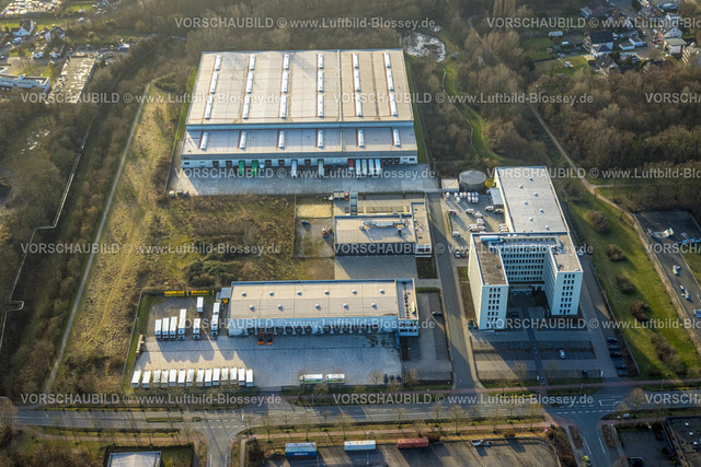Herne240104313 | Luftbild, Gewerbepark Hibernia, Jobcenter und Feuerwehrhaus, Holsterhausen, Herne, Ruhrgebiet, Nordrhein-Westfalen, Deutschland