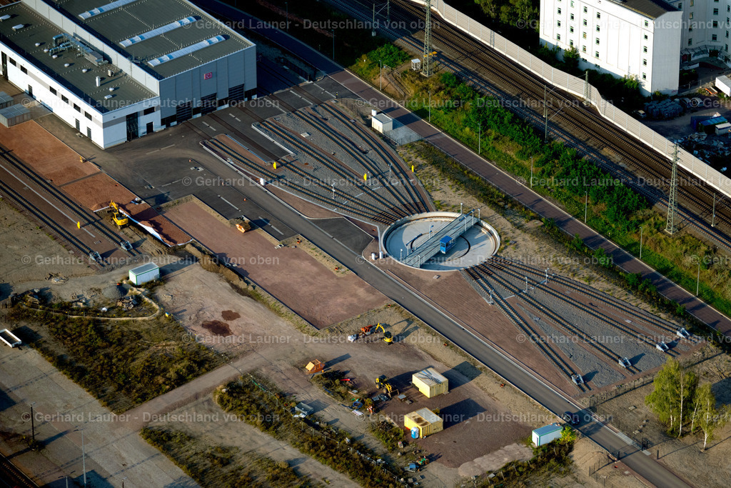 4062506 | HALLE (SAALE) 08.09.2021 Drehscheibe auf dem Rangierbahnhof und Güterbahnhof in Halle (Saale) im Bundesland Sachsen-Anhalt, Deutschland. // Turntable on the marshalling yard and freight yard in Halle (Saale) in the state Saxony-Anhalt, Germany. Foto: Gerhard Launer