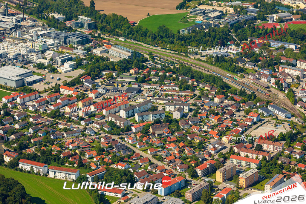 Luftaufnahme von Trostberg - Die Luftaufnahme wurde 2025 vom UL-Flugzeug heraus erstellt ( keine Drohne ) - Hochauflösende Luftaufnahme - für professionelle Ausdrucke geeignet. Die Geschenkidee !Mit Lizenz und Bildrechte bestellbar