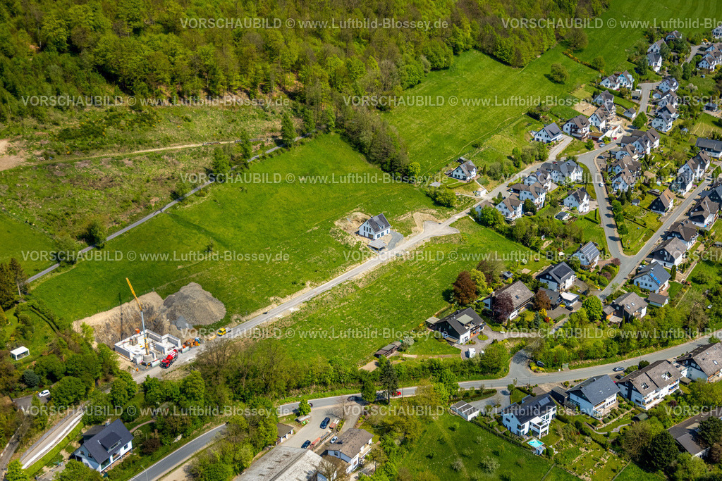 Schmallenberg240505500 | Luftbild, Baustelle Wohnbaugebiet Klosterblick, Am Wilzenberg, Grafschaft, Schmallenberg, Sauerland, Nordrhein-Westfalen, Deutschland