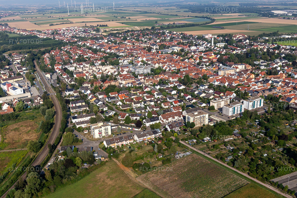 Luftbild: Holbeinstr in Kandel im Bundesland Rheinland-Pfalz in Deutschland. Foto: IMG_122231.jpg vom 11.08.2020 durch Werner Riehm/FLY-FOTO.de
