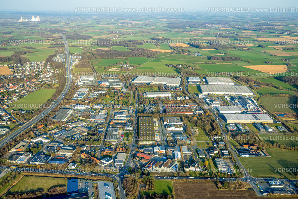 Hamm260203912 | Luftbild, Gewerbegebiet Oberster Kamp, Stadtbezirk Rhynern, Hamm, Ruhrgebiet, Nordrhein-Westfalen, Deutschland