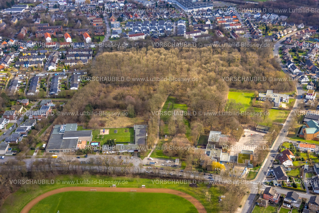Hamm230214997 | Luftbild, Bürgerpark Kappenbusch, Familien-Oase Heessen Freibadgelände, Kappenbuschschule, Stadtbezirk Heessen, Hamm, Ruhrgebiet, Nordrhein-Westfalen, Deutschland