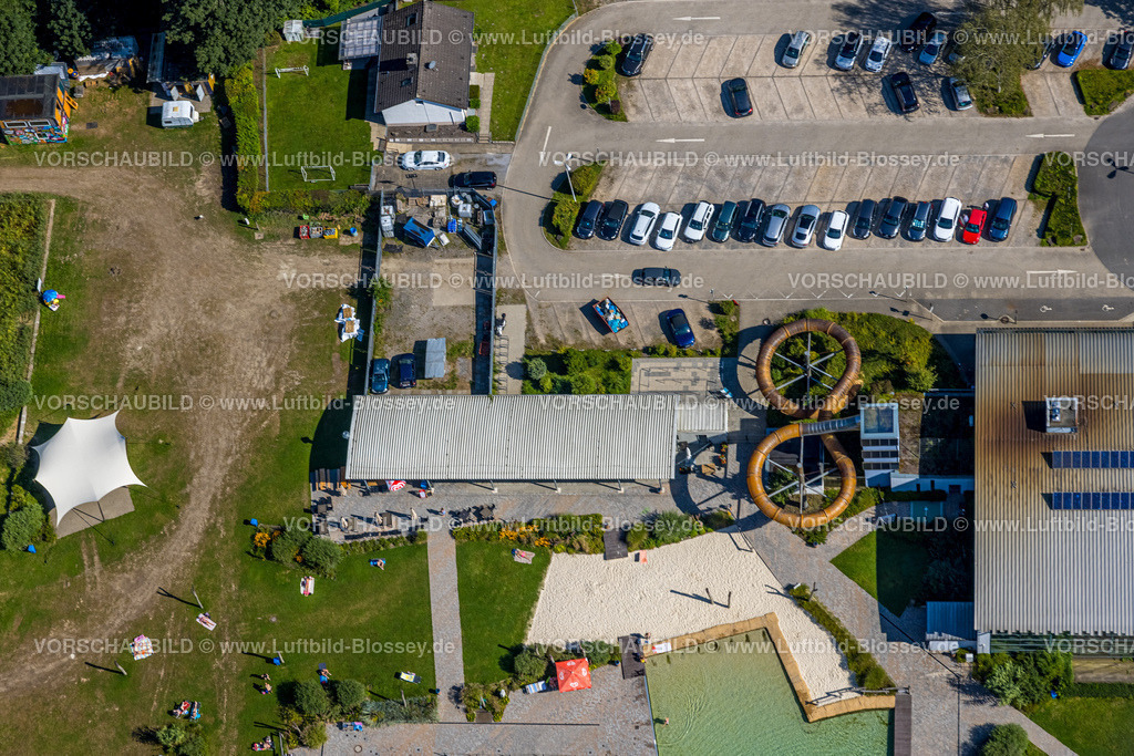 Ennepetal240814381 | Luftbild, Klutertbad Freibad und Hallenbad mit Wasserrutsche, Naturbad Schwimmbad, Altenvoerde, Ennepetal, Ruhrgebiet, Nordrhein-Westfalen, Deutschland