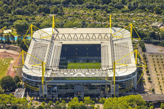 Dortmund220705307 | Luftbild, Signal Iduna Park, Westfalenstadion Dortmund, Bundesligastadion, BVB 09 Borussia Dortmund, Westfalenhalle, Dortmund, Ruhrgebiet, Nordrhein-Westfalen, Deutschland