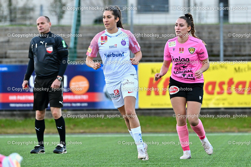 Liwodruck Carinthians Hornets vs. FK Austria Wien Frauen 19.11.2023 | Moser Michael Referee, #24 Yvonne Weilharter, #10 Elisa Ciccarelli