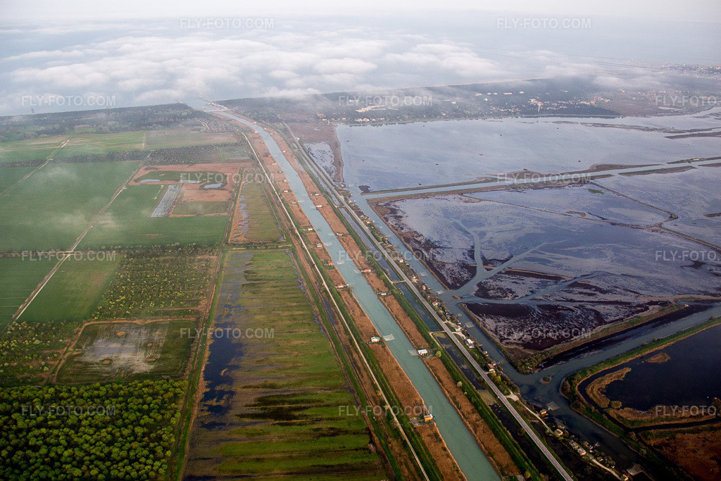 Aerial view: Marina Romea in Ca Vecchia in the state Emilia Romagna, Italy.Photo: IMG_087365.jpg taken on 04/05/2016 by Werner Riehm/FLY-FOTO.comResolution of the original: 5091 x 3394 px