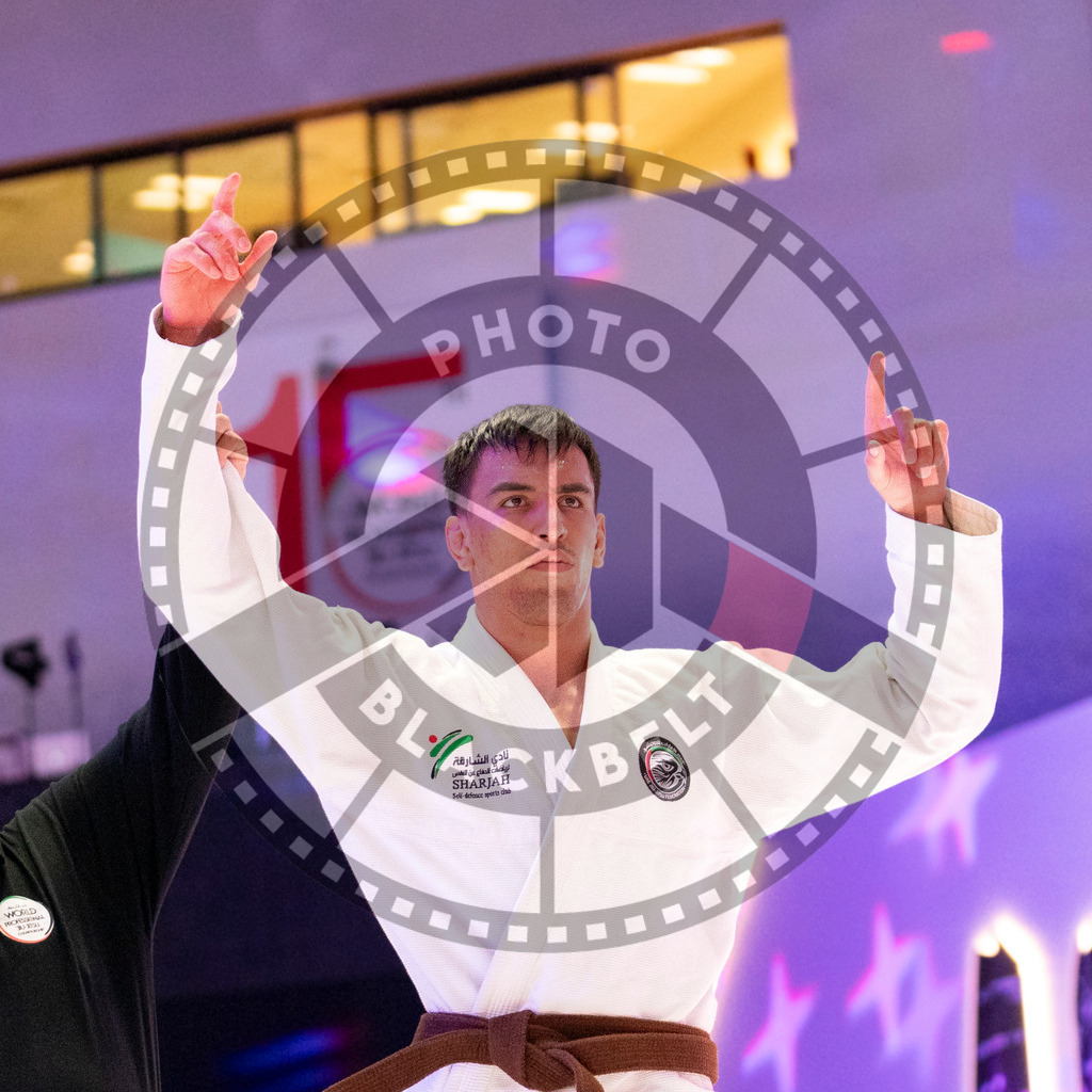20231109PBB4568 | Fighters compete during the AJP World Professional Championship in the Mubadala Arena in Abu Dhabi, Arab United Emirates, on November 9, 2023.