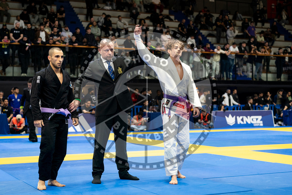 20240123PBB01147 | Fighters compete during the second day of the IBJJF European Championship in Paris, France, on January 23, 2024.
