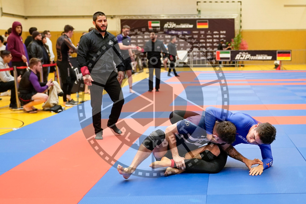 20240203PBB09356 | Fighters compete during the Brazilian Jiu-Jitsu Championship of the AJP Tour in Maintal by Frankfurt am Main, Germany, on February 2, 2024.
