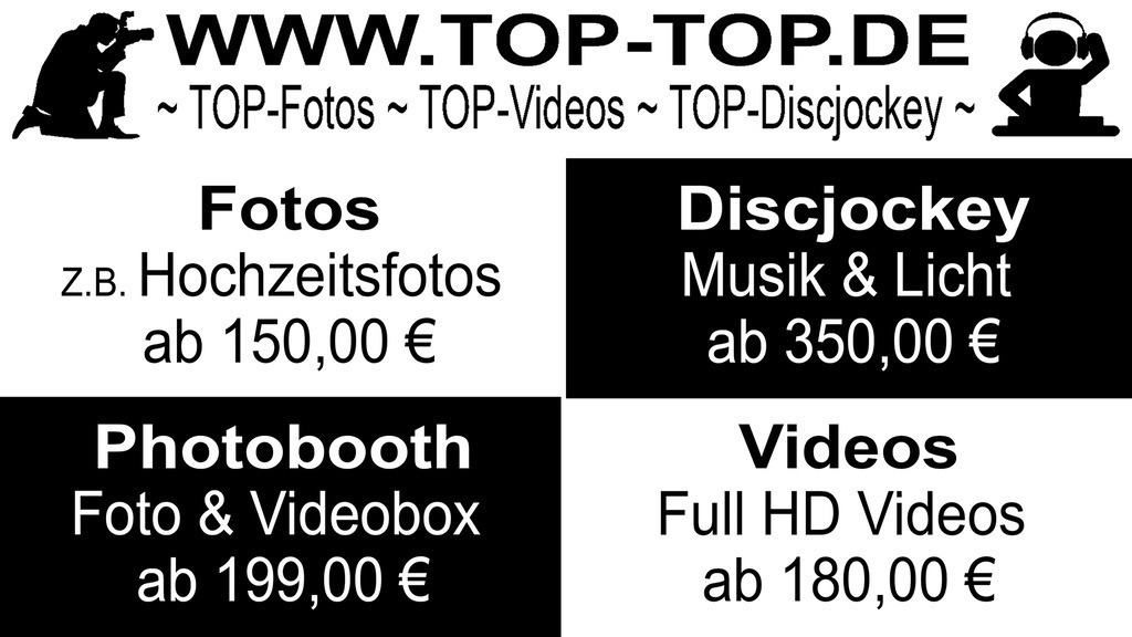 top-top.de 260321-009 | Foto, Video, Fotografie, Videografie, Fotobox, DJ, Discjockey, Musik, Musikbox, Veranstaltung, Photobooth, Amazon, Ebay, Buchtipp, Bestseller, Autor, Verlag, Buch, Wesel, Hamminkeln, NRW, Dinslaken, Rees, Drohne, Hochzeit, Party, Fotobox, Wesel, Fotograf