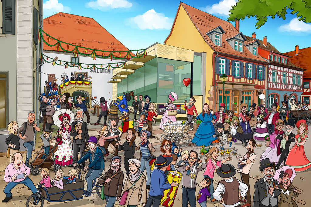 Offenburg-Wimmelbild-Salmen-schanz-partner | Schanz & Partner - Realisiert mit Pictrs.com