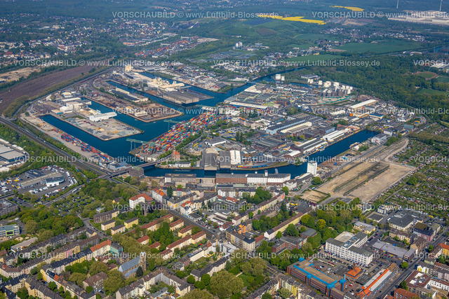 Dortmund220500656DortmunderHafen | Luftbild vom Dortmunder Hafen mit Speicherstraße und Kanalstraße, e-port-dortmund, Dortmund-Ems-Kanal, Containerhafen,  Hafen, Dortmund, Ruhrgebiet, Nordrhein-Westfalen, Deutschland 