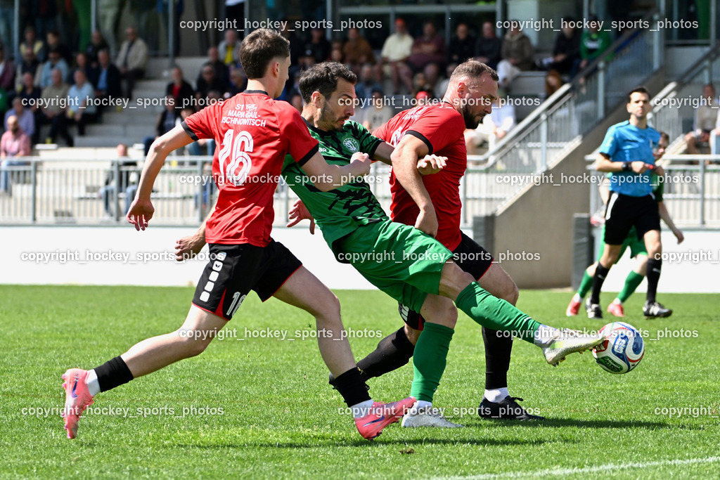 SC Landskron vs. SV Falle Maria Gail | #16 Andrija Stoimenov SV Maria Gail, #2 David Gräfischer SC Landskron, #23 Klemen Velic SV Maria Gail, SC Landskron vs. SV Falle Maria Gail, SC Landskron vs. SV Falle Maria Gail am 17.05.2026 in Villach (Sportanlage Landskron), Austria, (Photo by Bernd Stefan)