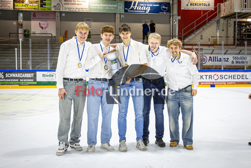 Peißenberg MINERS U20 Meisterfeier | Eishockey Bayernliga U20 Siegerehrung 2026, Peißenberg MINERS U20 Meisterfeier, 20260314,,2026-03-14 in Peißenberg (flatbuy Arena Peißenberg), Copyright: WolfgangxLindner www.foto-lindner.de