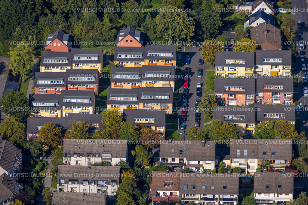 Hagen230903107 | Luftbild, Reihenhaus Wohnsiedlung Lauweriksstraße, Boele, Hagen, Ruhrgebiet, Nordrhein-Westfalen, Deutschland