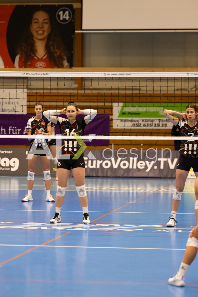 Volleyball I Frauen I Saison 2025-2026 I CEV Volleyball Challenge Cup 2026 | Women I 16th Finals I VC Kanti Schaffhausen - TJ Ostrava I 03.12.2025 | TJ Ostrava - 16 Michaela Drozdová (CZ) – Mittelblock - Realisiert mit Pictrs.com