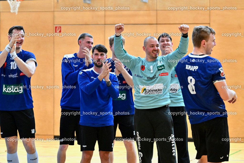 SC Ferlach vs. UHK Krems | #1 DOBAJ Gasper SC Ferlach, Jubel SC Ferlach Mannschaft, SC Ferlach vs. UHK Krems, SC Ferlach vs. UHK Krems am 02.05.2026 in Ferlach (Ballspielhalle Ferlach), Austria, (Photo by Bernd Stefan)