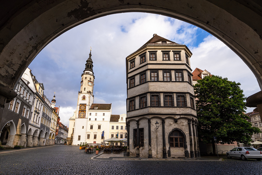 Blick auf die Waage und das Ratshaus in Görlitz | Blick auf die Waage und das Ratshaus in Görlitz.