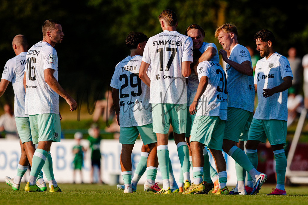 Testspiel, Saison 2026/27: SC Preußen Münster - Kickers Emden | Billerbeck, 10.07.2026: Testspiel, SC Preußen Münster gegen Kickers Emden auf der Anlage des DJK Billerbeck in Billerbeck. Foto: sportfotografie.ms | Markus Paletta - Realisiert mit Pictrs.com