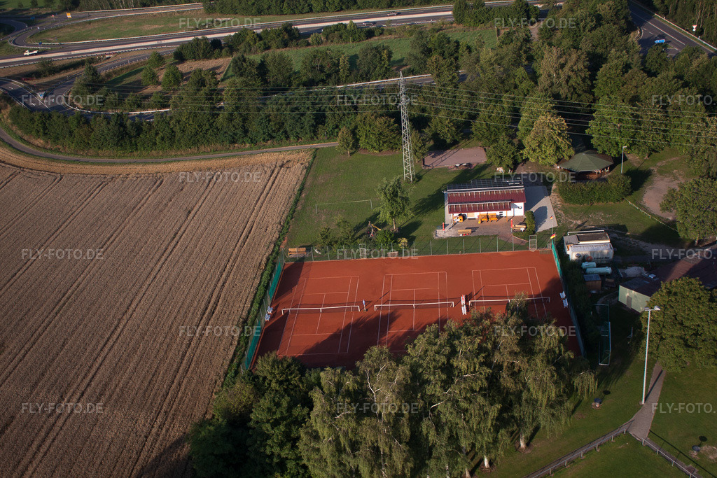 Luftbild: Tennisclub in Erlenbach bei Kandel im Bundesland Rheinland-Pfalz in Deutschland. Foto: IMG_70256.jpg vom 19.07.2014 durch Werner Riehm/FLY-FOTO.de