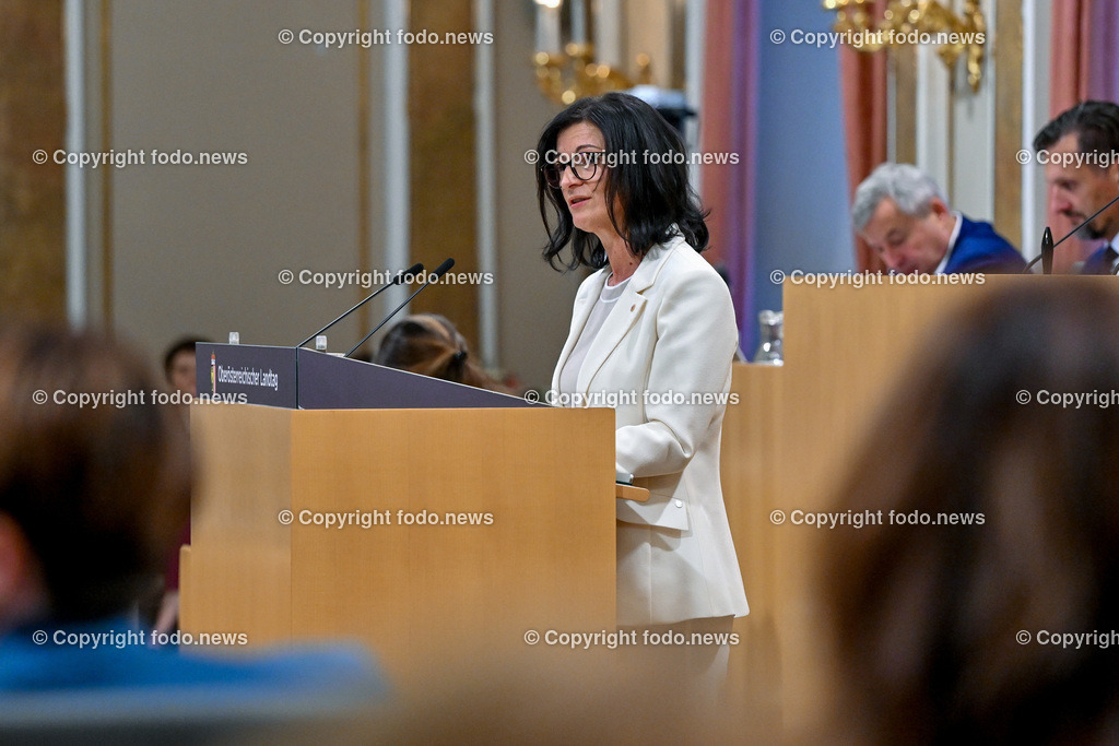 Landhaus Linz_ Promenade_ Landtagssitzung_ 24.10.2024-87 | 24.10.2024, Landhaus Linz AUT, Promenade, Landtagssitzung, im Bild Margit Angerlehner (VP, Klubobfrau)