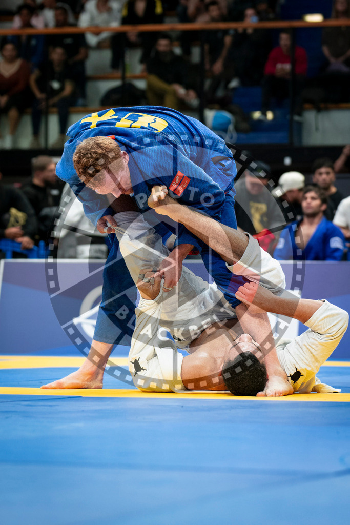20240126PBB1439 | Fighters compete during the Brazilian Jiu-Jitsu European Championship of the IBJJF in Paris, France, on January 26, 2024.