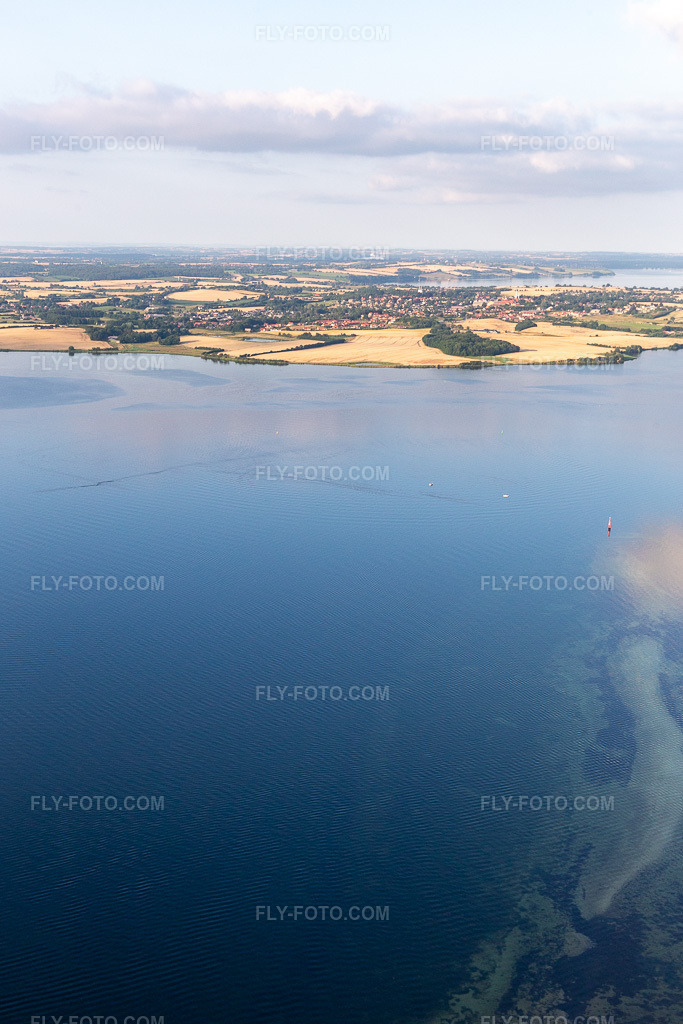 Aerial view: View from Holnis Peak to Broager(DK) in Broacker in the state South Denmark, Denmark. – Photo: IMG_127841.jpg taken on 07/23/2021 by Werner Riehm/FLY-FOTO.com – Resolution of the original: 3453 x 5180 px