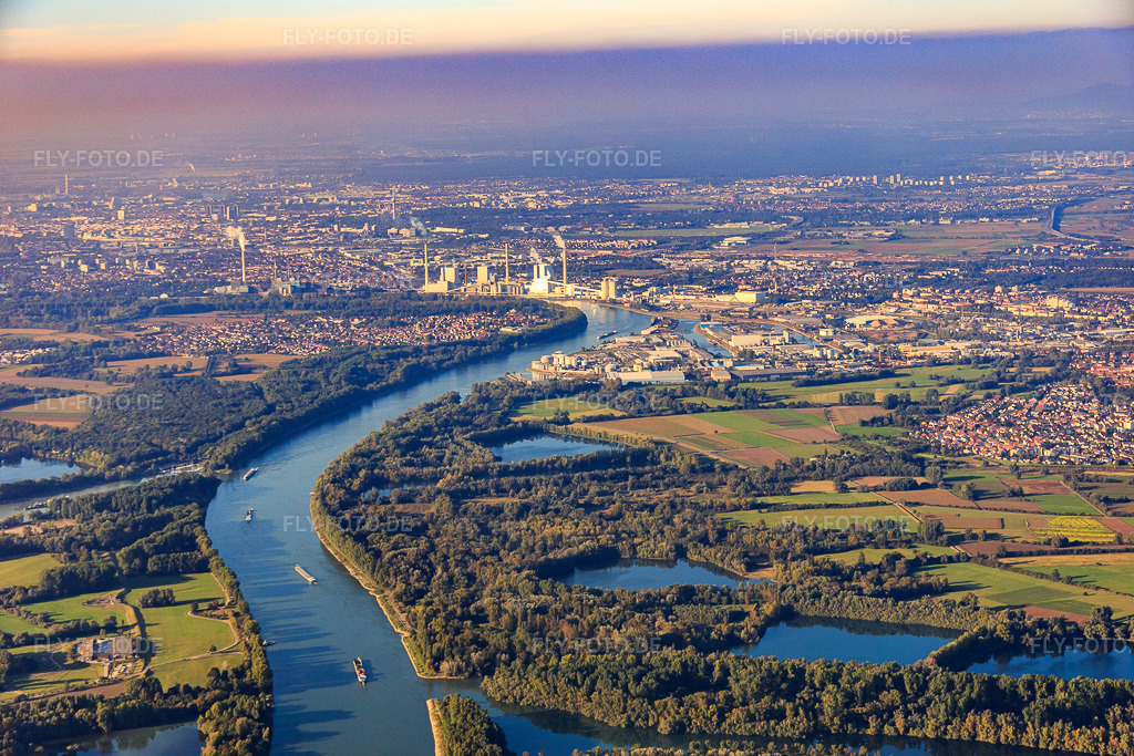 Luftbild: Naturschutzgebiet Schwetzinger Wiesen-Edinger Ried am Rhein in Schwetzingen im Bundesland Baden-Württemberg in Deutschland. Foto: IMG_072939.jpg vom 23.09.2014 durch Werner Riehm/FLY-FOTO.deAuflösung des Originals: 5472 x 3648 px