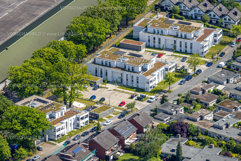 Hamm250500362Schuetzenstrasse | Luftbild, Neubaugebiet Schützenstraße, Dachbegrünung, Hamm , Ruhrgebiet, Nordrhein-Westfalen, Deutschland
