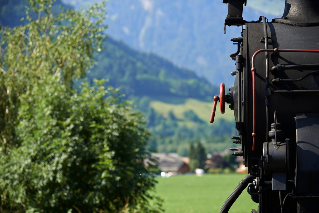 Dampflokomotive der Waelderbahn | Bezau, Austria - July 27, 2013: Bregenzerwald Bahn;  Dampflokomotive der Waelderbahn. - Realisiert mit Pictrs.com
