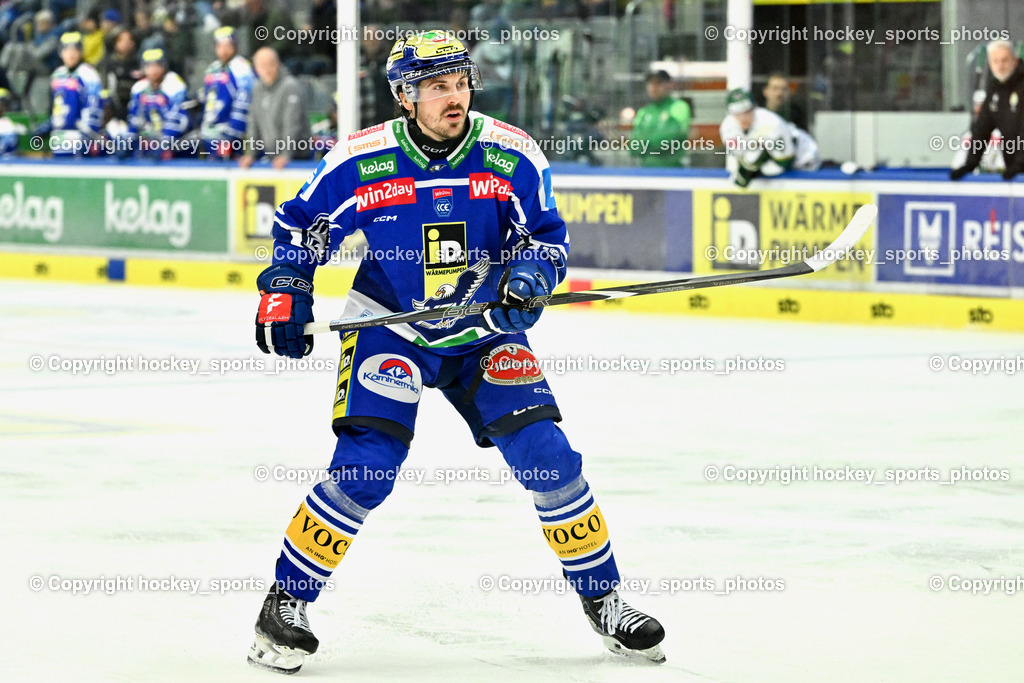 EC IDM WÄRMEPUMPEN VSV vs. FTC-TELEKOM JÉGKORONG | #13 Adam Helewka EC VSV, EC IDM WÄRMEPUMPEN VSV vs. FTC-TELEKOM JÉGKORONG, EC IDM WÄRMEPUMPEN VSV vs. FTC-TELEKOM JÉGKORONG am 19.10.2025 in Villach (Stadthalle Villach), Austria, (Photo by Bernd Stefan)