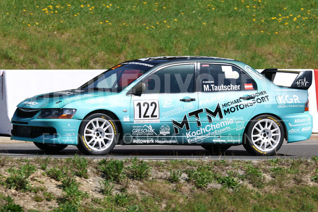 FIA European Hill Climb Championship – Rechberg 2026 | FIA European Hill Climb Championship at Rechberg, held from 24 to 26 April 2026 near Tulwitz, Styria, Austria. The image shows Michael TAUTSCHER (AUT) Mitsubishi Lancer Evo 9.