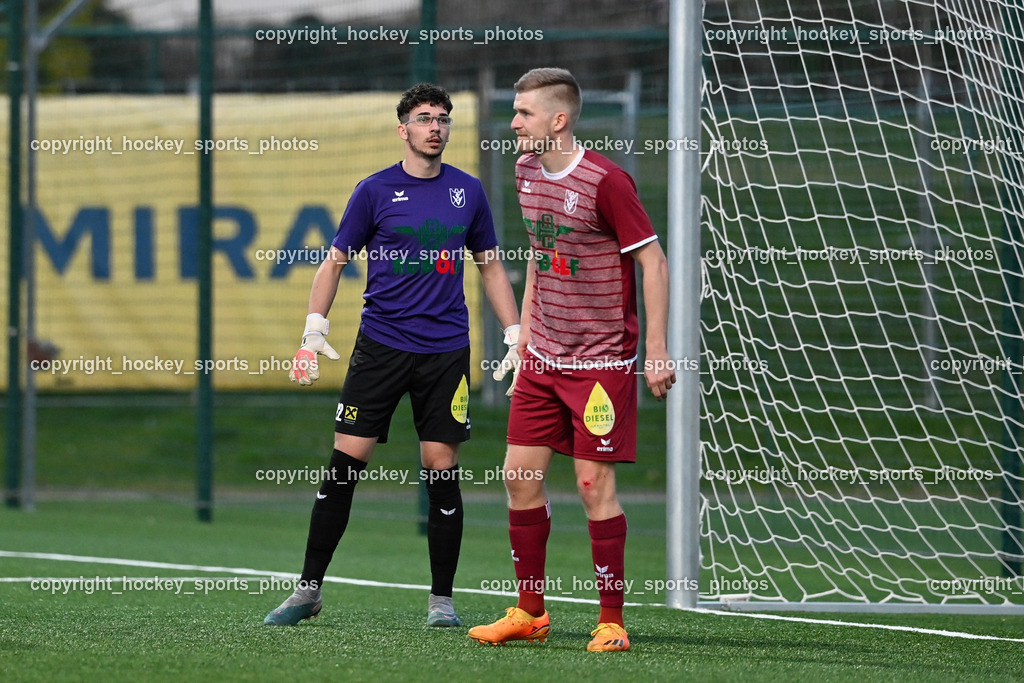 SV Spittal vs. VST Völkermarkt 5.4.2024 | #22 Philip Luschin VST Völkermarkt, #17 Daniel Ulrich Primusch VST Völkermarkt, SV Spittal vs. VST Völkermarkt 5.4.2024, SV Spittal vs. VST Völkermarkt am 05.04.2024 in Spittal an der Drau (Goldeck Stadion), Austria, (Photo by Bernd Stefan)