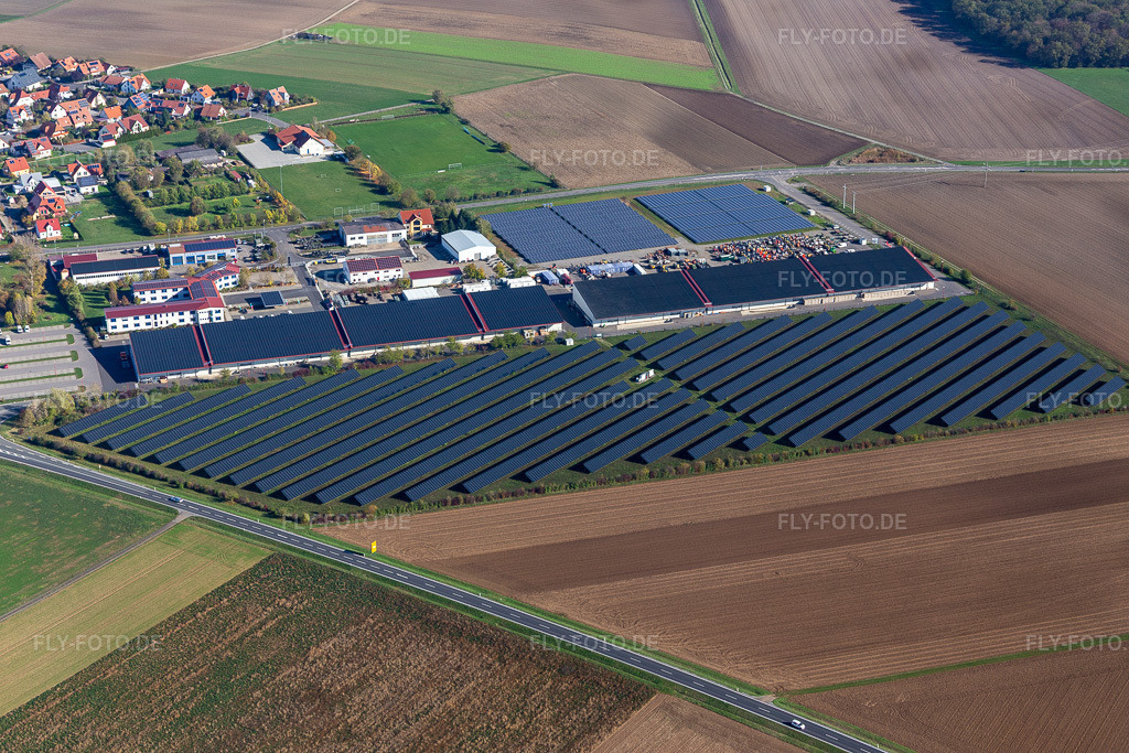 Luftbild: Belectric in Kolitzheim im Bundesland Bayern in Deutschland. Foto: IMG_119626.jpg vom 26.10.2019 durch Werner Riehm/FLY-FOTO.de