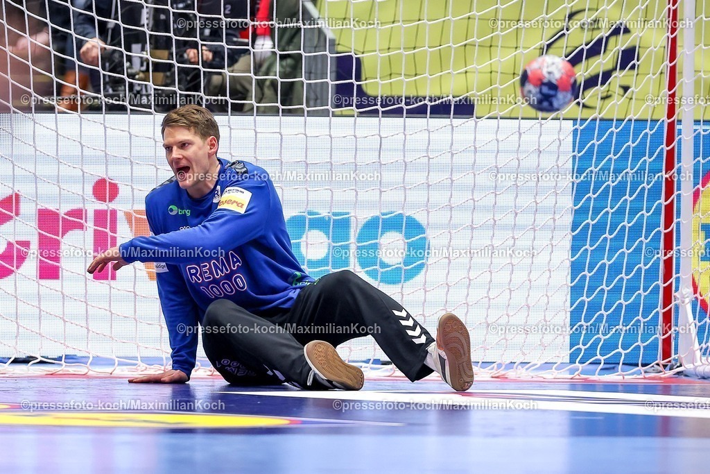 EHF22012602144 | 22.01.2026, Handball, Men's EHF EURO 2026, Spanien - Norwegen, Jyske Bank Boxen in Herning, Dänemark, Main Round:  Torbjorn Sittrup Bergerud (Norway #30) 