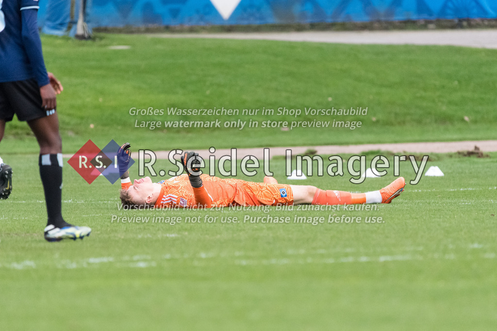 Fußball, Saison 2022/23, Freundschaftsspiel, Hamburger SV II (U21) - Eimsbütteler TV, Trainingsplatz am Volksparkstadion (Hamburg), 28.03.2023 | Leo Oppermann (#1, HSV II, Torwart)