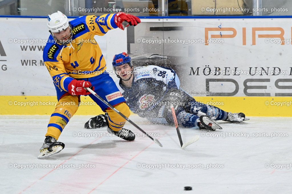 ESC Steindorf vs. EHC Althofen | #23 Kurath Florian EHC Althofen, #88 Groyer Fabian ESC Steindorf, ESC Steindorf vs. EHC Althofen, ESC Steindorf vs. EHC Alhofen am 03.03.2024 in Steindorf (Ossiachersee Halle), Austria, (Photo by Bernd Stefan)