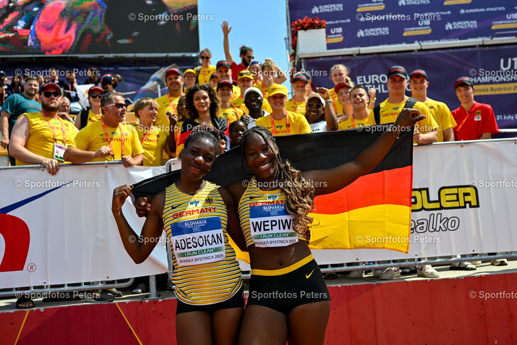 U18 EM - Tag 4_42 | European Athletics U18 Championships am 21.07.2024 in Banska Brystica; Diskuswurf, Favour Adesokan und Nadjela Wepiwé.Foto: Kai Peters - Realisiert mit Pictrs.com