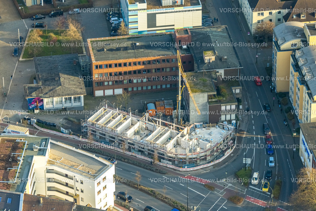 Hamm241200780 | Luftbild, Baustelle an der Straßenkreuzung Neue Bahnhofstraße und Friedrichstraße neben dem Gesundheitsamt, Mitte, Hamm, Ruhrgebiet, Nordrhein-Westfalen, Deutschland