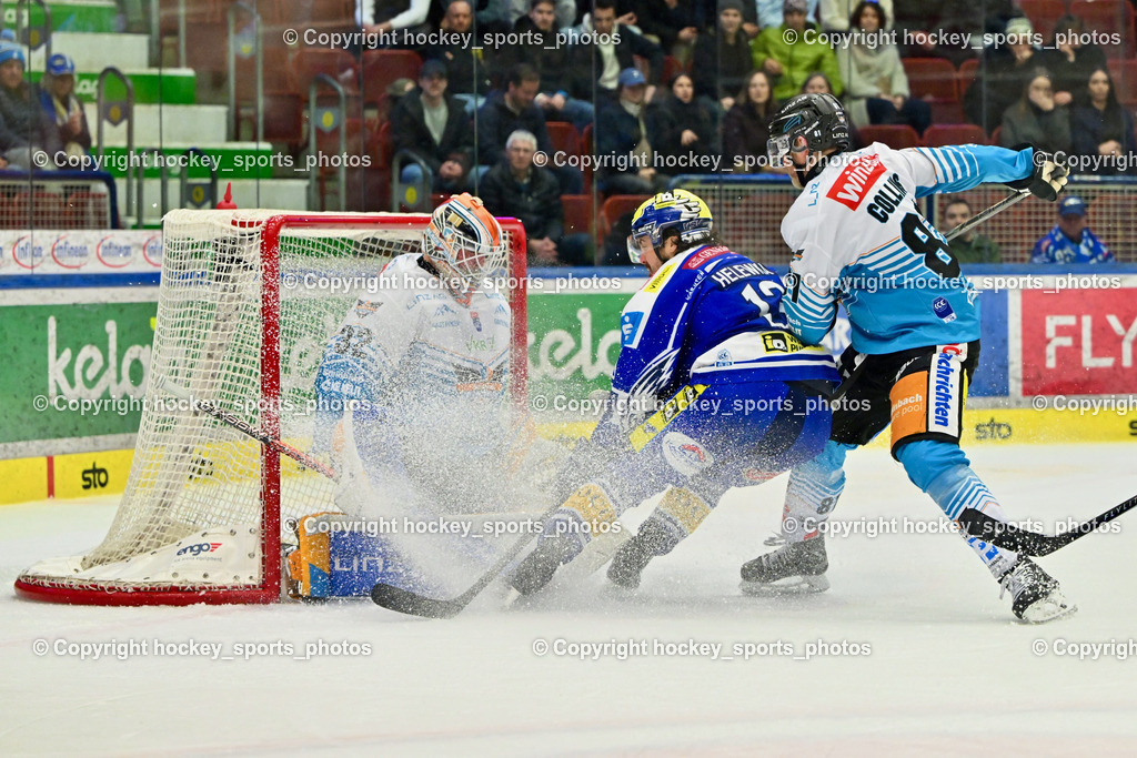 EC IDM WÄRMEPUMPEN VSV vs. Steinbach Black Wings Linz | #32 Rasmus Tirronen Black Wings Linz, #13 Adam Helewka EC VSV, #81 Sean Brendan Collins Black Wings Linz, EC IDM WÄRMEPUMPEN VSV vs. Steinbach Black Wings Linz, EC IDM WÄRMEPUMPEN VSV vs. Steinbach Black Wings Linz am 04.03.2026 in Villach (Stadthalle Villach), Austria, (Photo by Bernd Stefan)