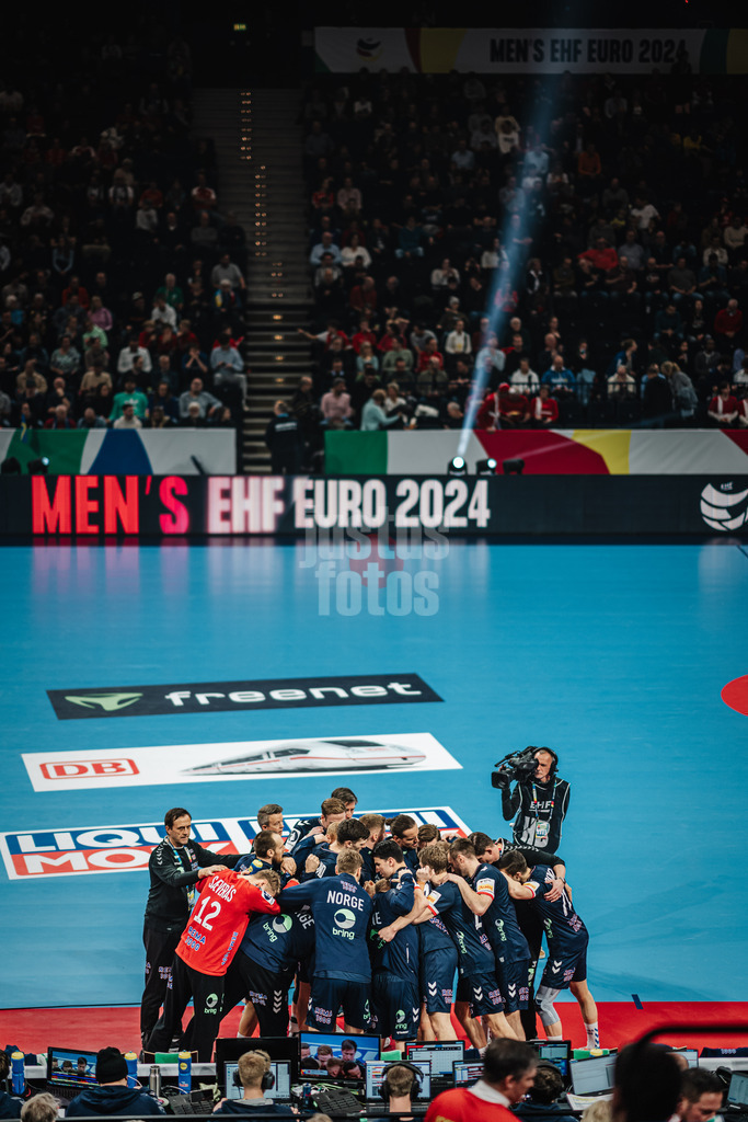 Handball | Herren | EHF EURO 2024 | European Championshop Men 2024 Final Tournament | Norwegen vs. Schweden | 23.01.2024 | Das Team Norwegen vor dem Spiel