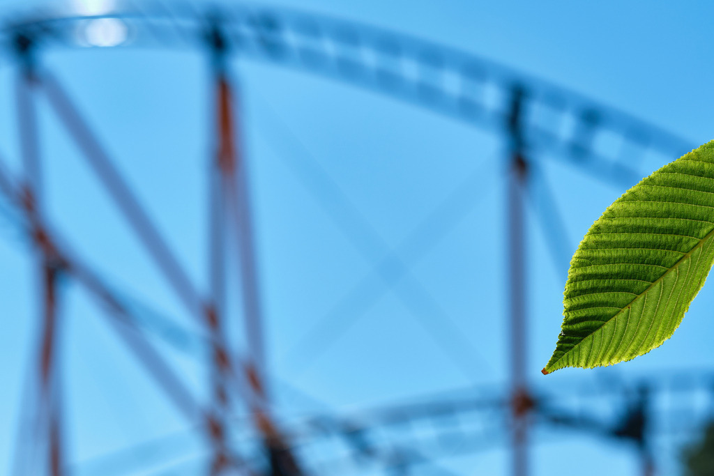 Blick auf die Achterbahn im Prater | Wien, Austria - July 06, 2020: Blick auf die Achterbahn im Prater. - Realisiert mit Pictrs.com